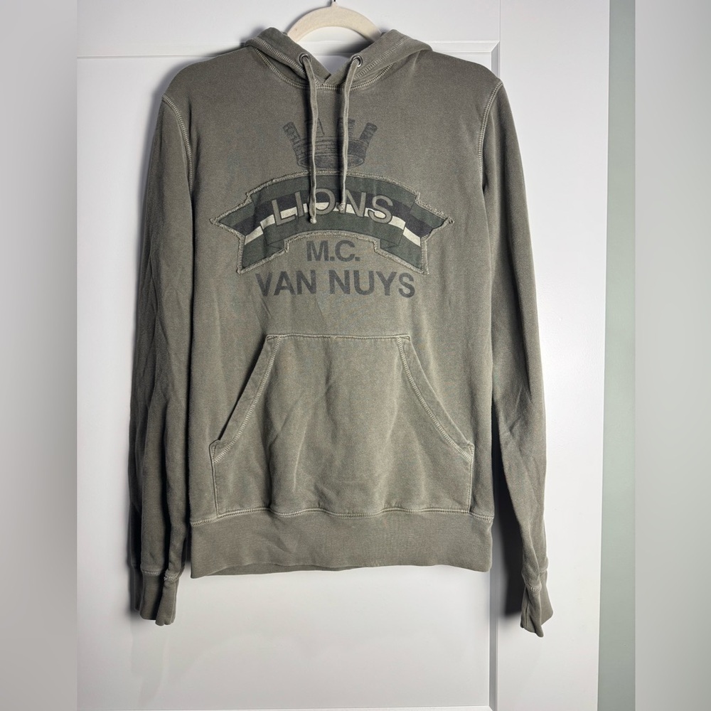 Vintage juicy couture men’s hoodie van nuys lions y2k cotton army green